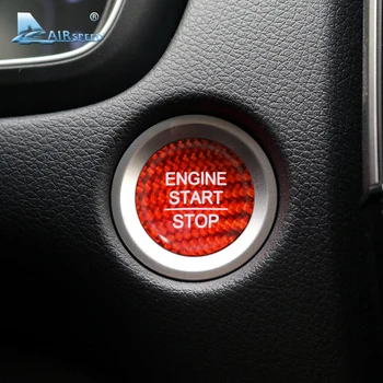 Ogljikovih Vlaken Engine Start Gumb Nalepke za Honda ACCORD ODYSSEY AVANCIER DRŽAVLJANSKE MESTO NAVDIH ENVIX URV JADE CRV FIT Dodatki