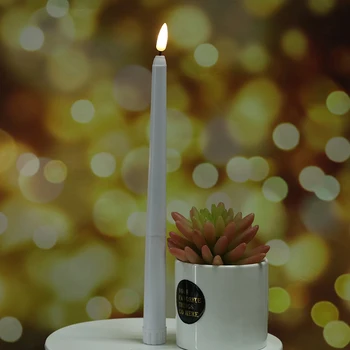 Remote Funkcija Rumeno Utripanje Božič Taper Sveče,28 Cm Elektronski Števec LED Sveča,Dekorativni Plastični Sveče