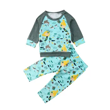 0-24M Novorojenega Dojenčka Otroci Dekle, Fant Obleke Podmorskega Sveta Dolg Rokav Bombaža T-shirt Vrh Dolge Hlače Obleka Otroška Oblačila 2Pcs Set
