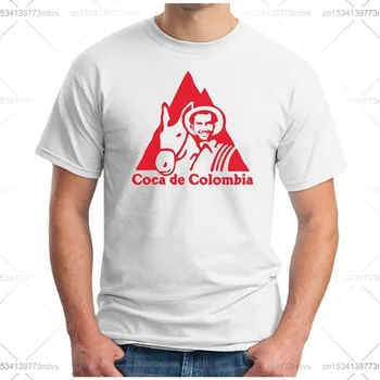 COCA-DE-Kolumbija-RDEČE - T-Shirt Cafe DE Colombia KOKAIN Kokaina Medellin EL Chapo Miami Zabavna Parodija Geek, S - 4XL