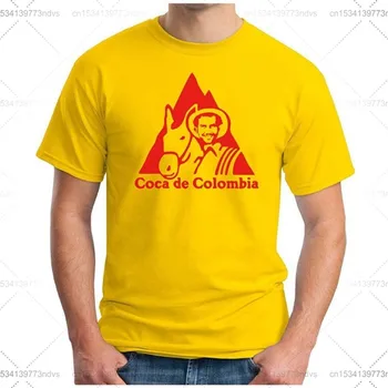 COCA-DE-Kolumbija-RDEČE - T-Shirt Cafe DE Colombia KOKAIN Kokaina Medellin EL Chapo Miami Zabavna Parodija Geek, S - 4XL