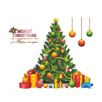 1PCS Božič Stenske Nalepke Santa Claus Okno Nalepke DIY Srčkan PVC Nalepke Novo Leto Stranka Trgovina Doma Dekor 05