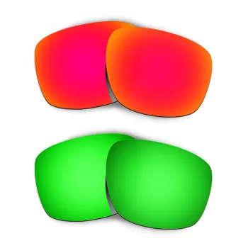 HKUCO Za Iver sončna Očala Zamenjava Polarizirana Leče, 2 Para - Rdeče in Zeleno