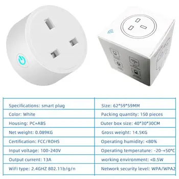HomeKit/Dohome Smart Wifi Vtič US/EU vtičnico stikalo deluje z Apple Doma APP Alexa/Asistent Google časovnik brez pesta 2.4 GHz