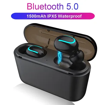 Za Apple iPhone 11 Pro Max X XS XR 8 7 6 6s Plus Dvojčka Bluetooth Slušalke Brezžične Slušalke Slušalka s Polnjenjem Polje in Mic