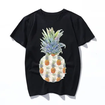 Tropskega ananasa Poletje Ženske 2019 Nov Prihod Tee Shirt Femme Harajuku Majica s kratkimi rokavi Moški Print Priložnostne Ulzzang Poletje Camiseta Mujer