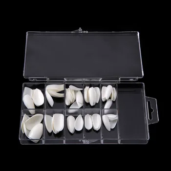 120 pieces of cross-border manicure nail box of armor pieces pointed droplets of transparent nail manufacturers selling