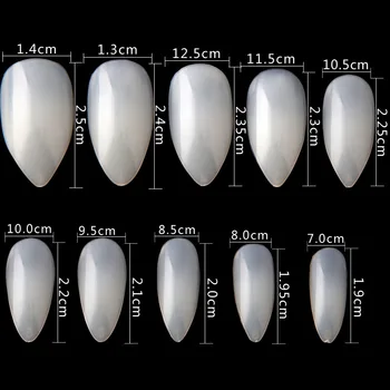 120 pieces of cross-border manicure nail box of armor pieces pointed droplets of transparent nail manufacturers selling