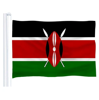 DFLIVE Keniji Državi Zastave, 3x5 FT Natisnjeni Poliester Letenje 90x150 CM Kenijski KE Nacionalne Banner