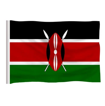 DFLIVE Keniji Državi Zastave, 3x5 FT Natisnjeni Poliester Letenje 90x150 CM Kenijski KE Nacionalne Banner