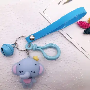 Creative 3D tri-dimenzionalni lepe mehke plastike Dumbo key chain avto vrečko mobilni telefon obesek dodatki