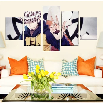 5 Kos Wall Art Platno Anime Manga Pirat Kralj Slika Plakatov In Fotografij Sodobne Dom Dekoracijo Sliko Na Steno Dnevne Sobe