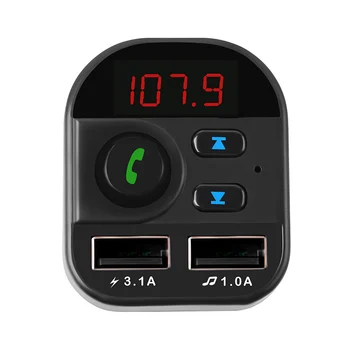 Bluetooth V-Avto MP3 FM Brezžični Oddajnik Dvojno USB Avto Polnilnik, Komplet za Prostoročno uporabo 5V/2.1 Mobilni Telefon Polnilnik