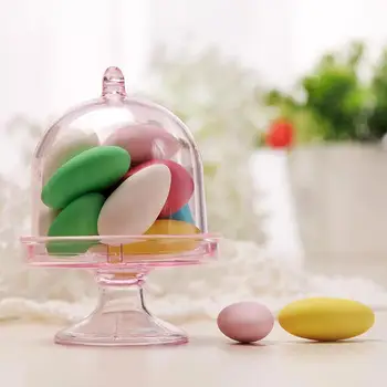 Ustvarjalne prozorno plastično poroko bonboniera krog DIY shranjevanje sladkarije embalaža polje poroka, praznična stranka torto snack box