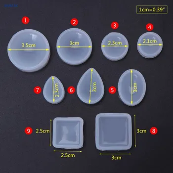 JAVRICK Silikonsko Plesni Krog Ogledalo DIY Nakit, Izdelava Obesek Torto Dekoracijo Ročno Geometrijski Slog Vroče