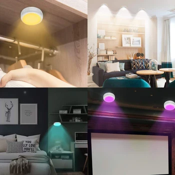 RGBW 13 Barv LED Pod Kabinet Svetloba, možnost zatemnitve Touch Senzor Omare, Omare Night Light Plošček Svetlobe z Daljinskim upravljalnikom
