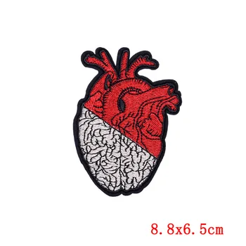 Prajna Anatomski Srce Proge Značke Vezenje Obliži Za Nahrbtnik Nalepke Na Oblačilih Oblačila Železa Na Obliži DIY Aplicirano