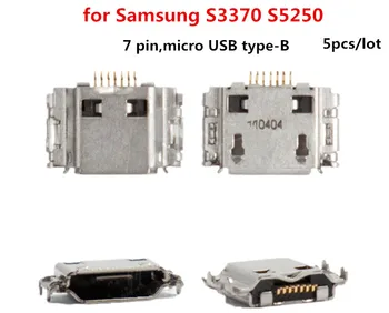 USB Priključek za Polnjenje za Samsung S3370 S5250 S5620 S5670 S5750 S5830 S5830i S6500 S7230 S7350 S8300(7pin,micro USB tip-B)