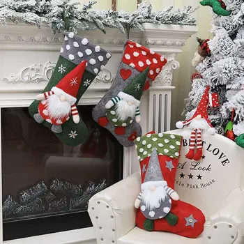 Božična Nogavica Otroci Candy Bag Darilo Mini Božič Drevo Ornament Naselitve Božič Okraski za Dom