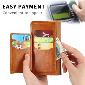 Zadrgo Usnje Primeru Telefon za iPhone12pro 11pro max xr 8plus denarnico, Telefon Pokrovček za Samsung S20 Urtal