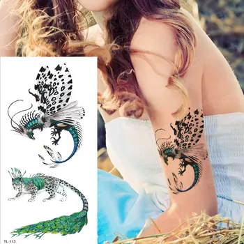 Tattoo & body art samorog tatoo otroci nepremočljiva začasne tetovaže konjskih pastirjev fox tatoo akvarel moda tattoo za dekleta