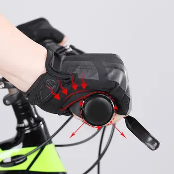 Silikonski Kolesarjenje Anti-slip Anti-znoj Pol Prst Rokavice Shockproof Dihanje MTB Kolesarske Rokavice Športni Motocikel Vožnje Rokavice