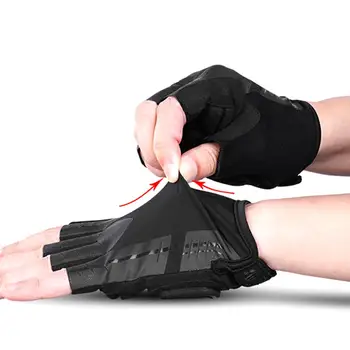 Silikonski Kolesarjenje Anti-slip Anti-znoj Pol Prst Rokavice Shockproof Dihanje MTB Kolesarske Rokavice Športni Motocikel Vožnje Rokavice