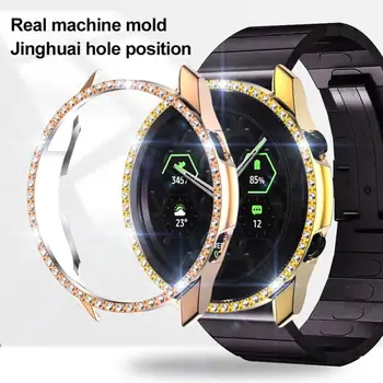 41MM Watch Zaščitna torbica je Primerna Za Samsung Galaxy Watch3 PC Galvanizacijo Eno Vrstico Diamond Gledanje Zaslona Zaščitni Pokrov