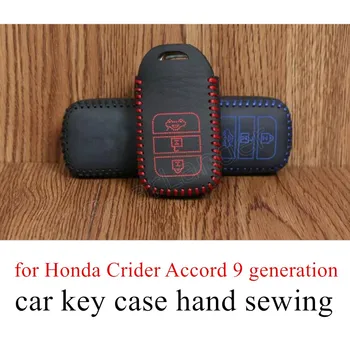 Samo Rdeče usnje avto ključ primeru zajema ročno šivanje za Honda Crider Soglasju 9 generacije Jade novo Fit Crosstour Creiz Državljanske Mesto