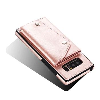 Retro Denarnica Usnjena torbica za Samsung Galaxy S8 S9 Plus S7 S7Edge Opomba 8 Etui Flip Kartico sim Stojalo Pokrov Capa Vrečke