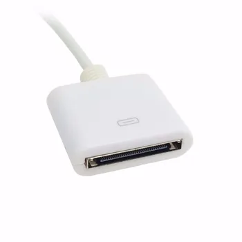 Razširitvene 30pin Ženski USB 2.0 Ženski Podatkov Zaračuna Kabel Dock 30P Black & White 10 CM