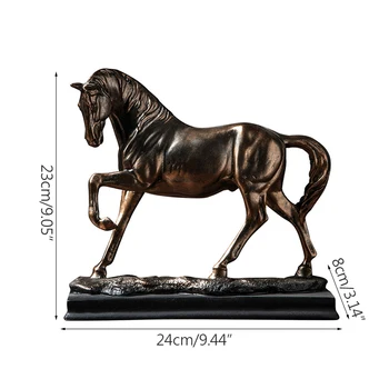 Antično Skulpturo Konja Model Fengshui Dekoracijo Figur Cooper Konj Dnevna Soba Dekoracijo Dodatki Poslovna Darila, Obrti