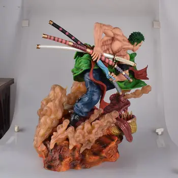 43 cm Velikost Anime En Kos Super Roronoa Zoro Urh PVC Dejanje Slika igrača roronoa zoro slika roronoa zoro zbiranje model igrača