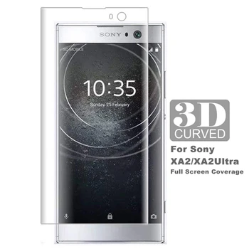 Kaljeno Steklo 3D Ukrivljen Filmov Pokrovček Za Sony Xperia XA2 Full Screen Protector XA2 Ultra Stekla H3113 H4213 Zaščitno folijo