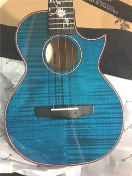 Enya 26 inch Ukulele Plamen Javor 23 palca Modra Koncert Ukulele Tenor ukulele Havajih Kitaro 4 String glasbila
