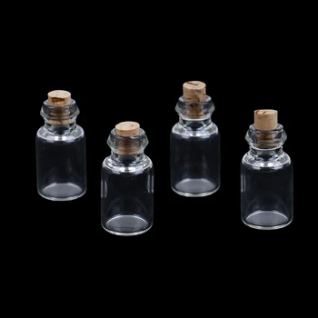 4Pcs DIY Deli Stekla Pregleden Miniaturne Prazna Steklenica 1:12 Lestvici Lutke Obrti Doma Dekoracijo Simulacije Stekla Model
