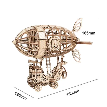 Lasersko Rezanje 3D Sestavljeni Ustvarjalne Izgradnjo Ladje Luštna Mačka DIY Puzzle Lesenih za Mehanski Prenos Modela Igrača Darilo