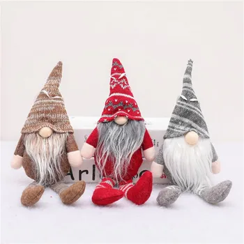 1pcs božični okraski, sedel gozd lutka, lutka Božično drevo obesek mini lutka obesek рождество