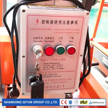 Qiyun EXW Cena z OZNAKO ISO IPAF TUV F2B 4-10 m 100 kg 1,1 kw Aluminij zlitine dvigalo tabela človek dvigalo Jambor v zraku Platformo OEM ODM