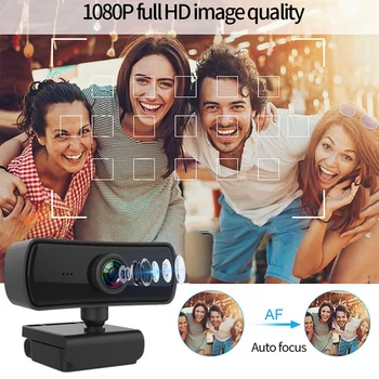 Webcam 1080P HD Web Kamera z Mikrofonom samodejno ostrenje USB 2.0 Web Cam-Računalniško Mini Kamera v Živo Fotoaparat