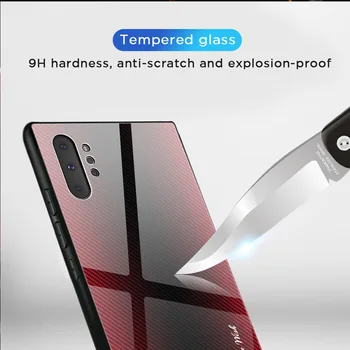 Kaljeno Steklo Ohišje Za Samsung Galaxy S10 S8 S9 Plus S10lite A7 2018 Opomba 9 8 10 pro Shockproof Kritje Gradient Primeru Telefon