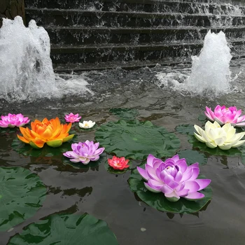 5Pcs Umetno water lily Simulacije Rastlin Plavajočih Lily EVA Lotus Flower Ribnik 10 cm Dekor