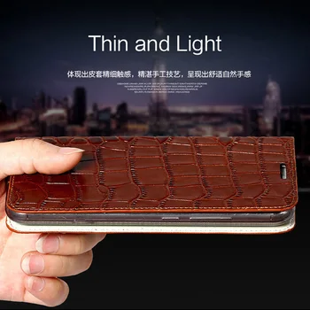 Blagovne znamke telefon xiaomi redmi 7a primeru pravega usnja krokodil Ravno teksturo primeru telefon Za Xiaomi Redmi 4 ročno primeru telefon