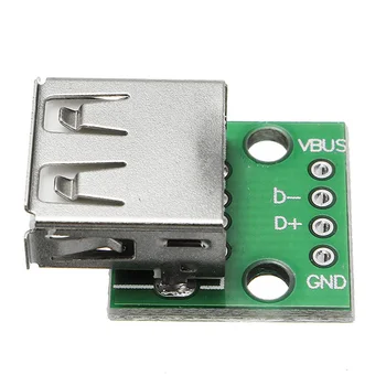 1PC USB 2.0 Ženski Glavo Vtičnico DIP 2.54 mm Pin 4P Adapter svet Modul