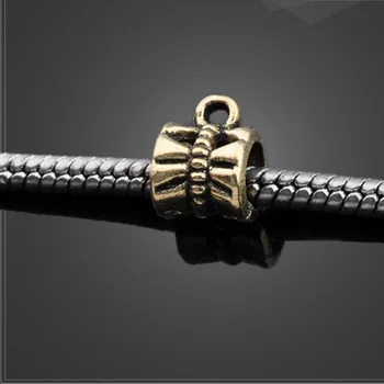 Visoke kakovosti 12 Kos/Veliko 9.4 mm*7.1 mm Antično Bronasto Pozlačen kovinski bronasto kroglice zapestnica priključkov za nakit, izdelava