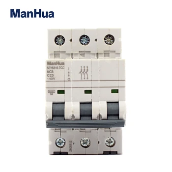ManHua 3P C25 Miniature Circuit Breaker Zaščito pred Preobremenitvijo Disjoncteur Napetost Releja Izolacije odklopnika