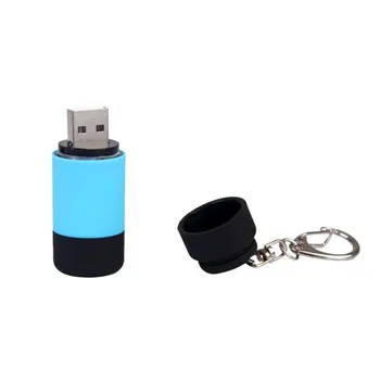Mini-Baklo 0,3 W 25Lum USB Polnilna LED Svetilka Svetilka Svetilka Keychain vgrajeno baterijo A30