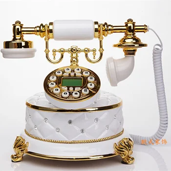 Novi Ameriški luksuznih Evropske starinsko Retro Stari Dom mobilne in stacionarne telefonije Dekoracijo doma art kmečko telefona osvetljen ponovno klicanje