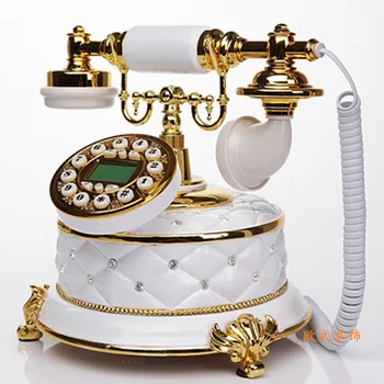 Novi Ameriški luksuznih Evropske starinsko Retro Stari Dom mobilne in stacionarne telefonije Dekoracijo doma art kmečko telefona osvetljen ponovno klicanje