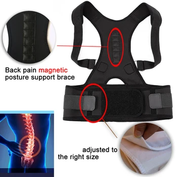 2021 Moč Magnetnega Ramenski Držo Korektor Nastavljiva Elastična Podpora Pasu Medicinske Ramo Nazaj Naramnicami Ortopedskih Korzet
